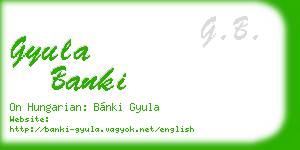gyula banki business card