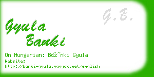 gyula banki business card